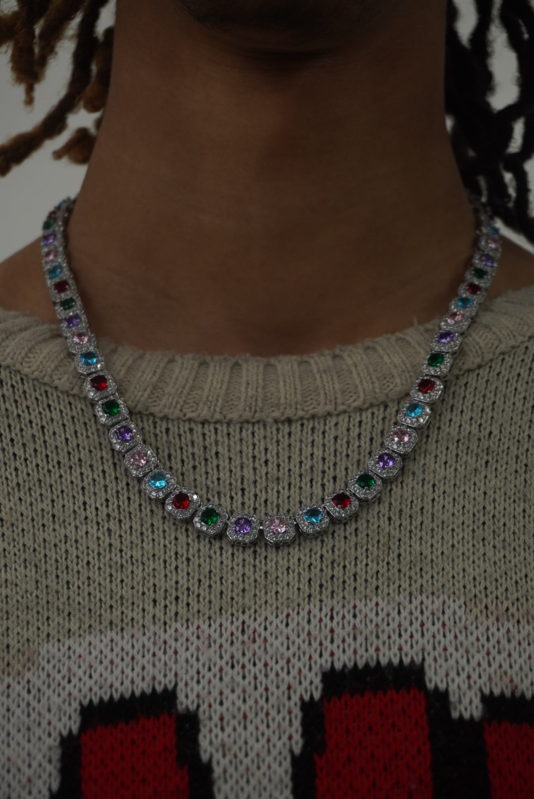 DB Colourful Clustered Tennis Chain