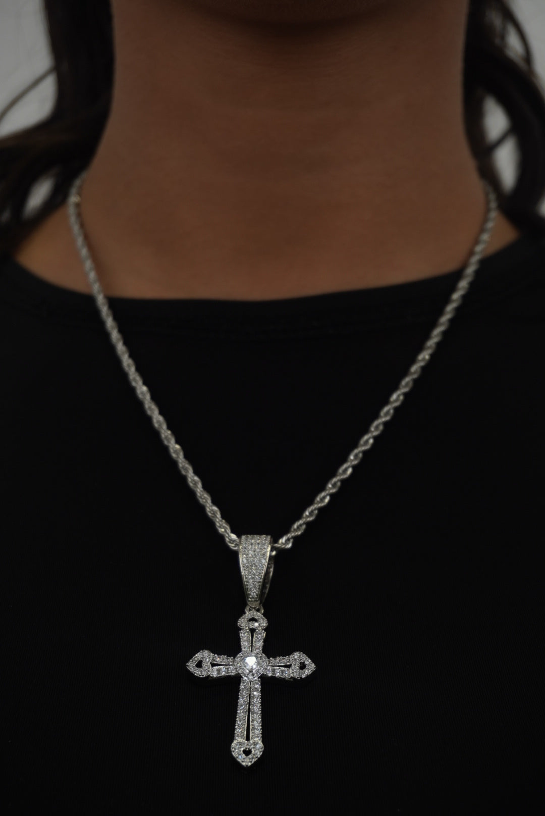 DB Cross Hearts Pendant